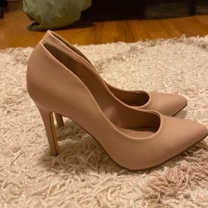CLOSET CLEAN OUT Nude Vegan Leather Heels